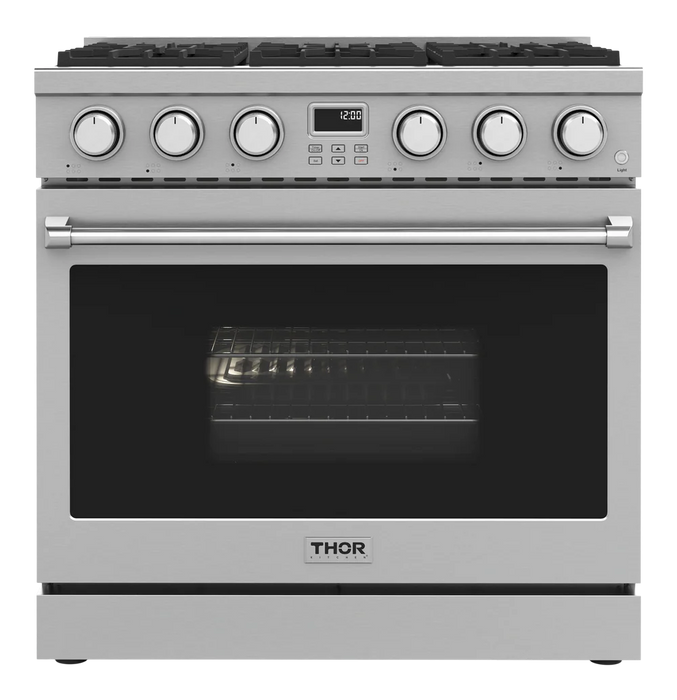 Thor Kitchen 36 Inch Contemporary Professional Gas Range in Stainless Steel – ARG36
