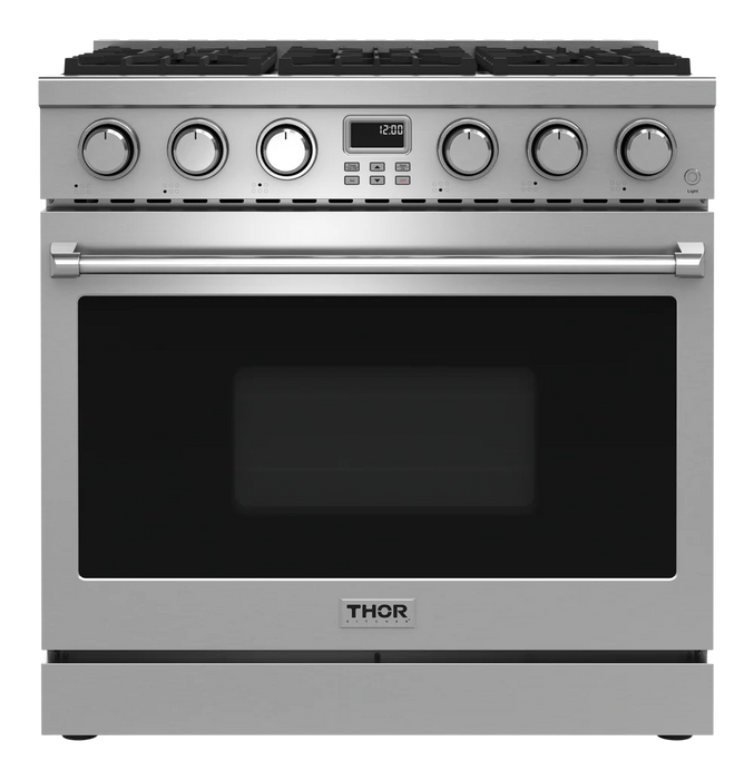 Thor Kitchen 36 Inch Contemporary Professional Gas Range in Stainless Steel – ARG36
