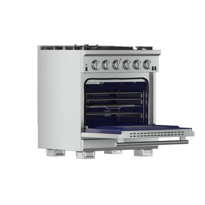 Capriasca 30" Freestanding Gas Range with White Door Gas Range