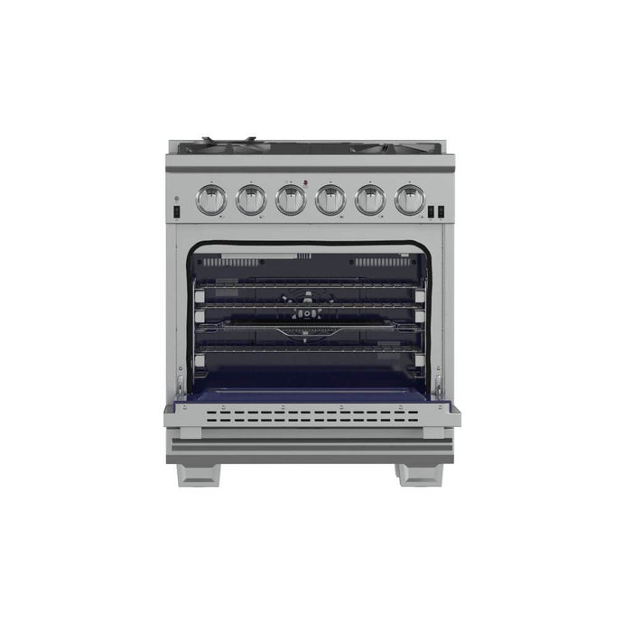 Capriasca 30" Freestanding Gas Range with White Door Gas Range
