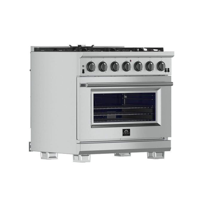 Capriasca 36" Freestanding Gas Range with White Door Gas Range