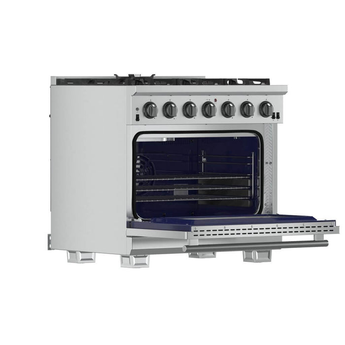 Capriasca 36" Freestanding Gas Range with White Door Gas Range