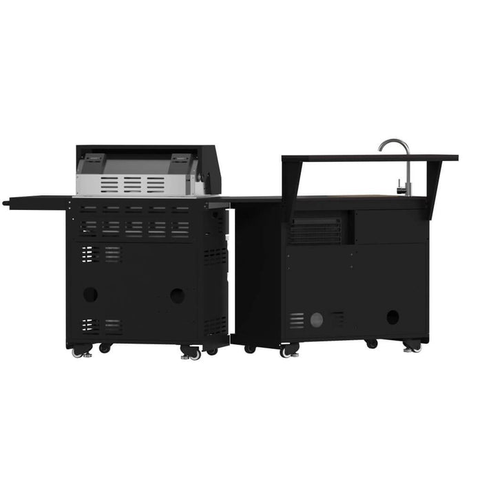 All'Aperto 62,600 BTU BBQ & Sink Module with Black Countertops, Bar & Beverage Center