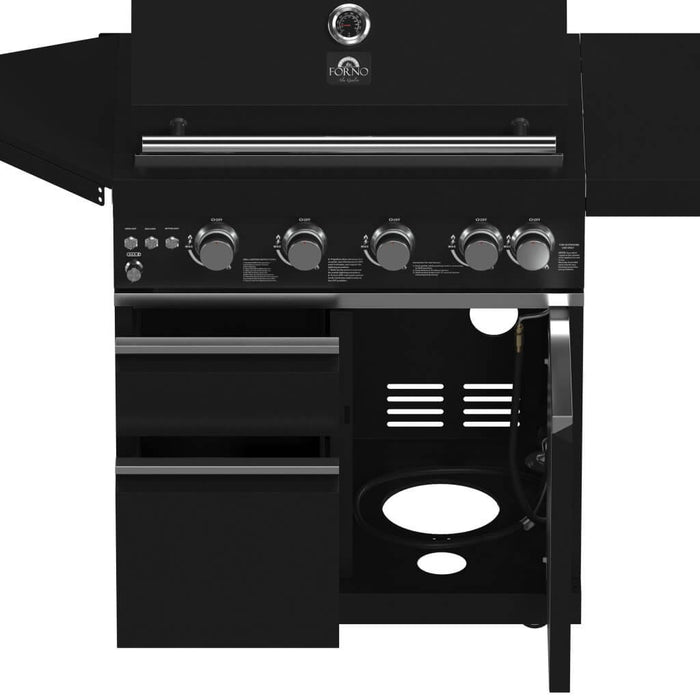 All'Aperto 62,600 BTU BBQ & Sink Module with Black Countertops, Bar & Beverage Center