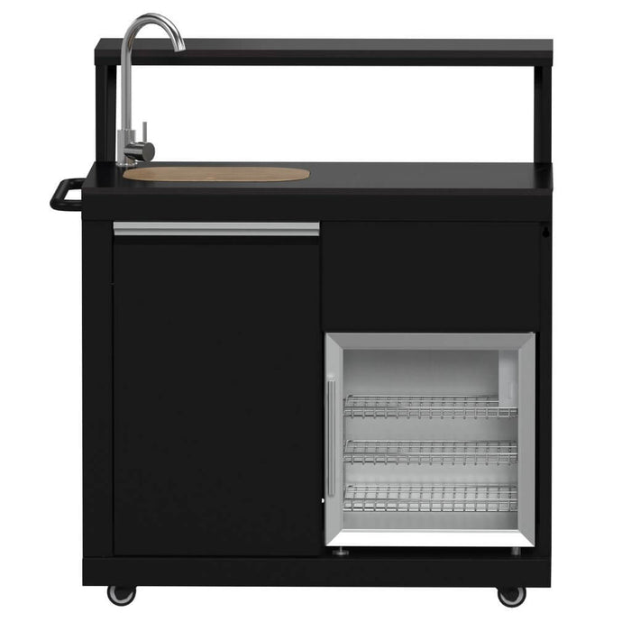 All'Aperto 62,600 BTU BBQ & Sink Module with Black Countertops, Bar & Beverage Center