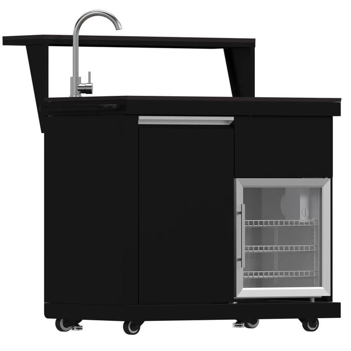 All'Aperto 62,600 BTU BBQ & Sink Module with Black Countertops, Bar & Beverage Center