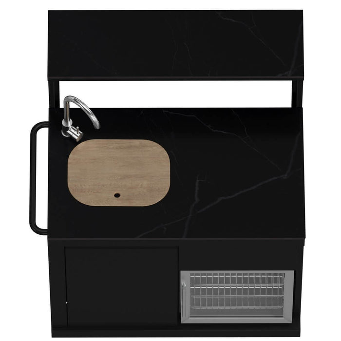 All'Aperto 62,600 BTU BBQ & Sink Module with Black Countertops, Bar & Beverage Center