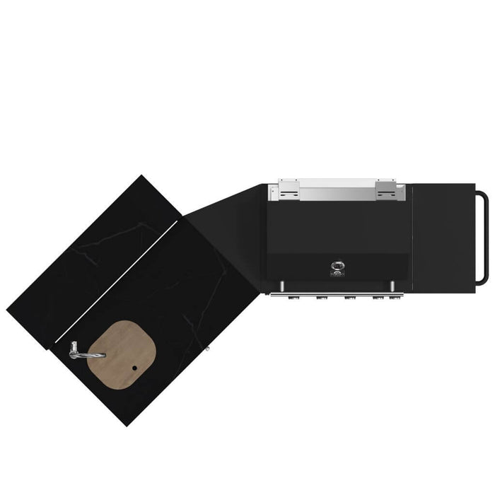 All'Aperto 62,600 BTU BBQ & Sink Module with Black Countertops, Bar & Beverage Center