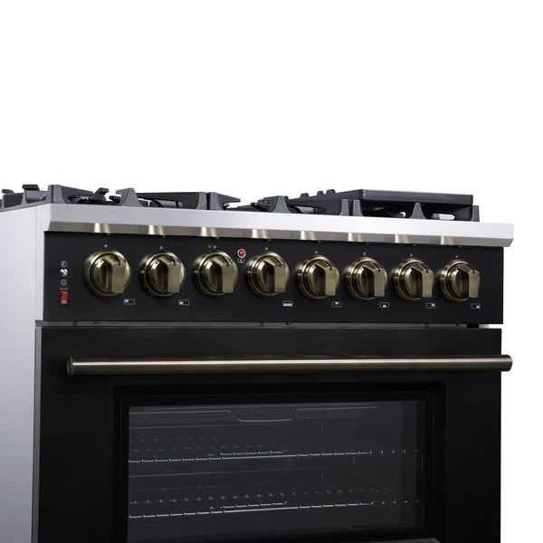Forno Massimo 36-Inch Freestanding Dual Fuel Range, 6 Burners, Convection Oven