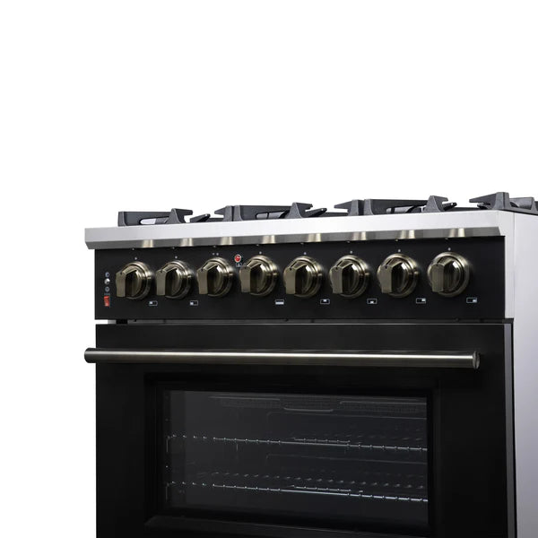 Forno Massimo 36-Inch Freestanding Dual Fuel Range, 6 Burners, Convection Oven