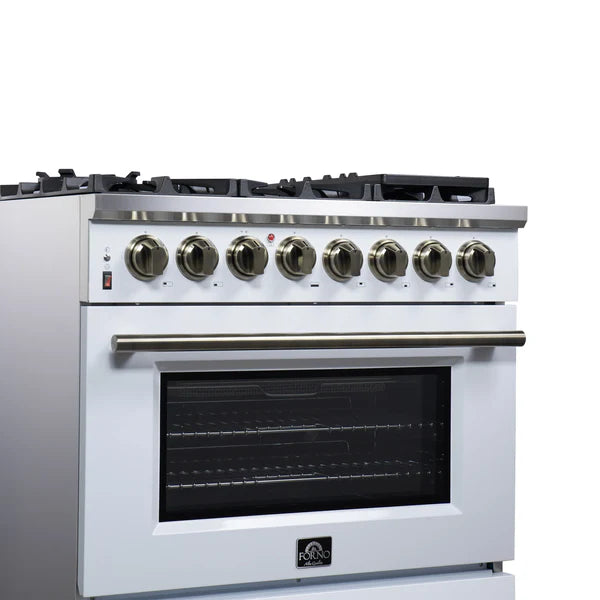 Forno Massimo 36-Inch Freestanding Dual Fuel Range, 6 Burners, Convection Oven