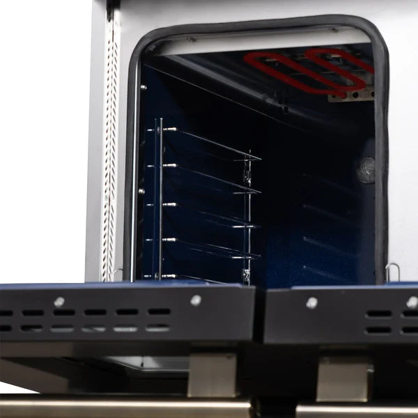 Forno Massimo 48-Inch Freestanding Dual Fuel Range, 8 Burners, Double Convection Ovens