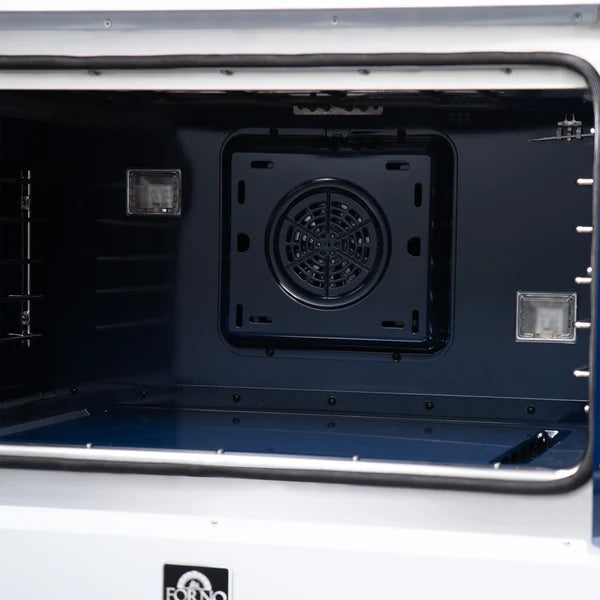 Forno Capriasca 36-Inch Freestanding French Door Dual Fuel Range, 6 Burners, True Convection Oven