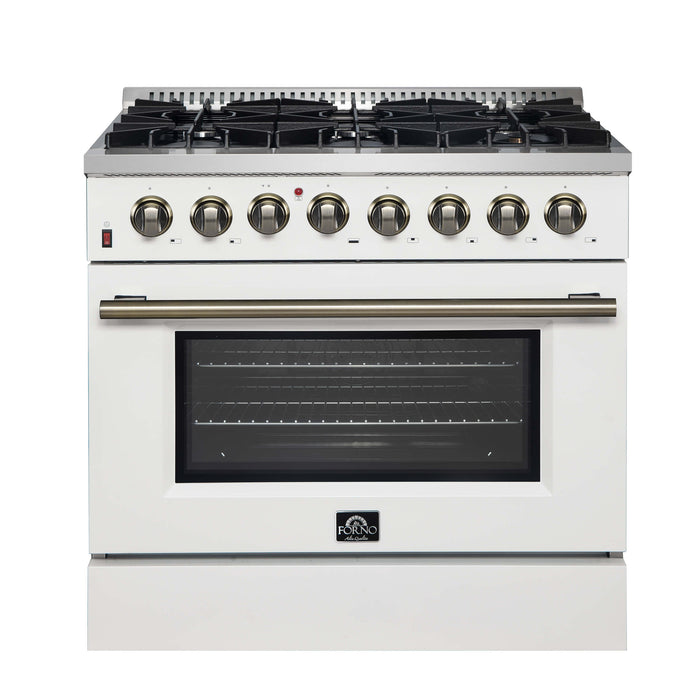 Forno Galiano 36-Inch Freestanding Dual Fuel Range, 6 Burners, Convection Oven