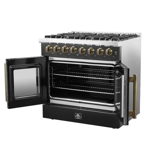 Forno Galiano 36" Freestanding French Door Dual Fuel Range