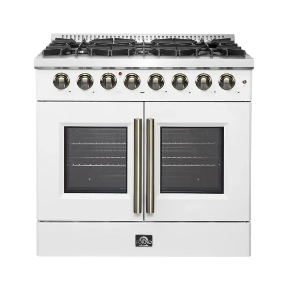 Forno Galiano 36" Freestanding French Door Dual Fuel Range