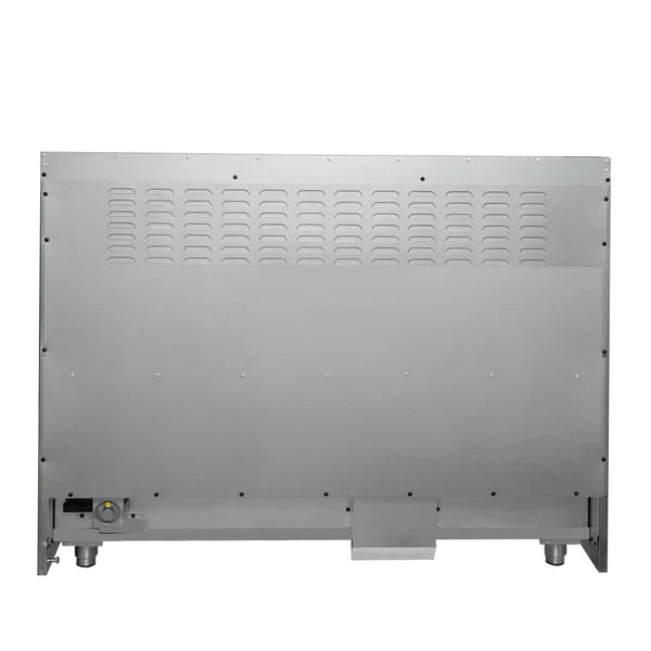 FORNO Galiano 48-Inch French Door Dual Fuel Range All Stainless Steel, 8 Sealed Burners, 107,000 BTU, Griddle, 6.58 cu.ft. Double Ovens