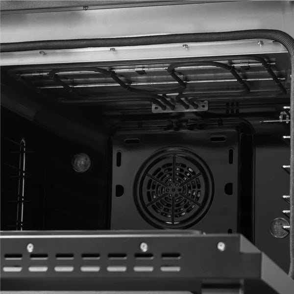 FORNO Galiano 48-Inch French Door Dual Fuel Range All Stainless Steel, 8 Sealed Burners, 107,000 BTU, Griddle, 6.58 cu.ft. Double Ovens