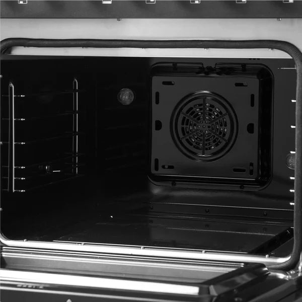 FORNO Galiano 48-Inch French Door Dual Fuel Range All Stainless Steel, 8 Sealed Burners, 107,000 BTU, Griddle, 6.58 cu.ft. Double Ovens