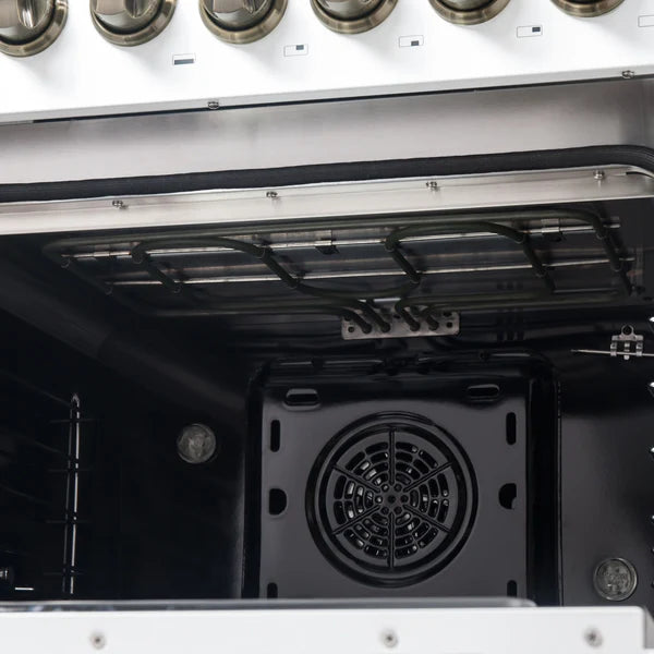 FORNO Galiano 48-Inch French Door Dual Fuel Range All Stainless Steel, 8 Sealed Burners, 107,000 BTU, Griddle, 6.58 cu.ft. Double Ovens