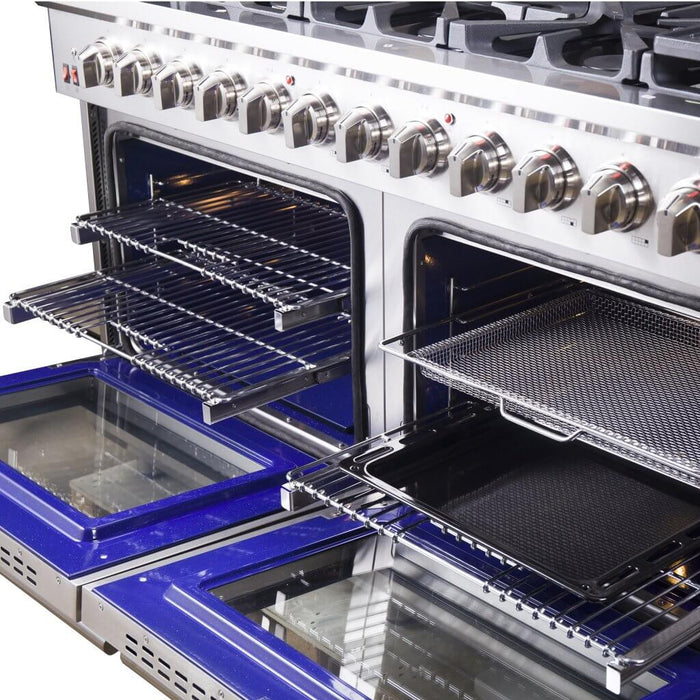 Forno Massimo 60-Inch Freestanding Gas Range, 10 Burners, True Convection Oven