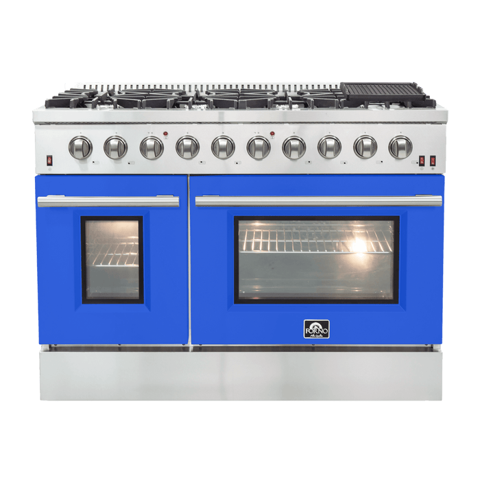 Galiano - 48" Freestanding Gas Range with Blue Door