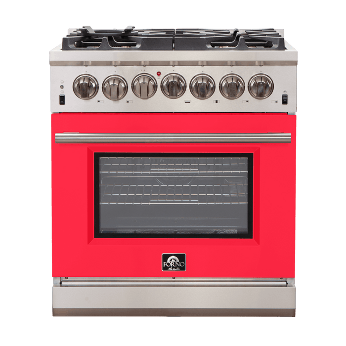 Capriasca 30" Freestanding Gas Range with White Door Gas Range