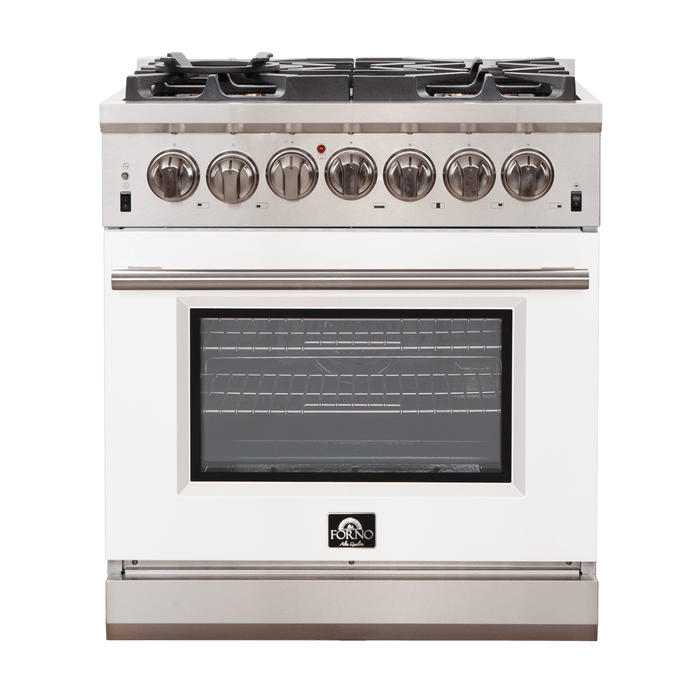 Capriasca 30" Freestanding Gas Range with White Door Gas Range