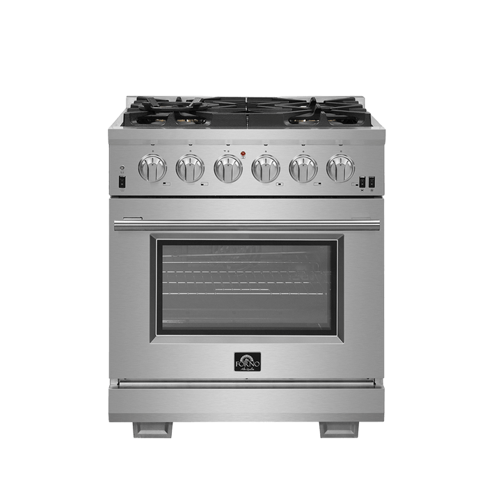 Capriasca 30" Freestanding Gas Range with White Door Gas Range