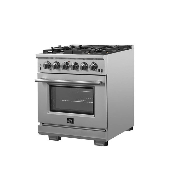 Capriasca 30" Freestanding Gas Range with White Door Gas Range