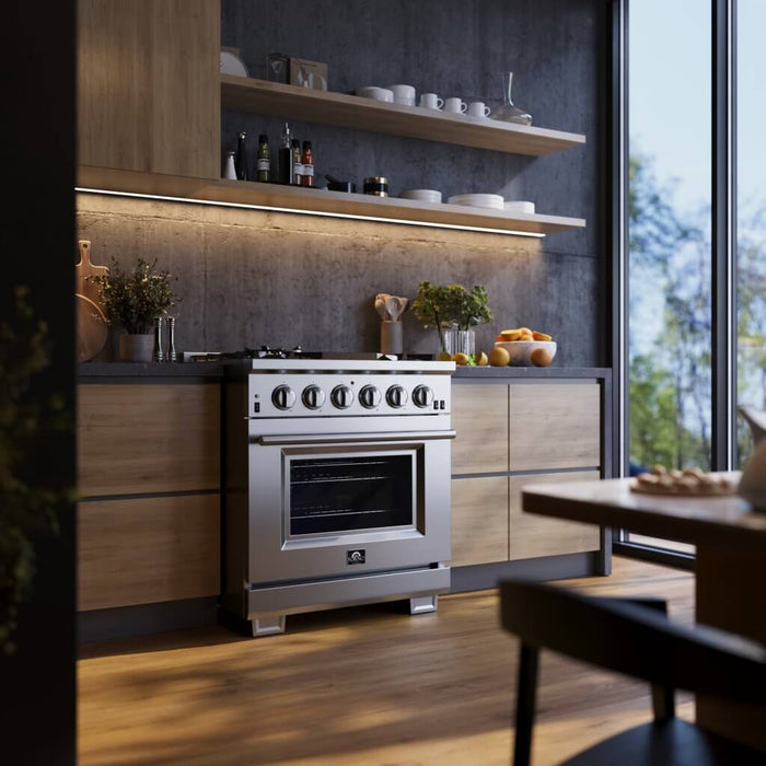 Capriasca 30" Freestanding Gas Range with White Door Gas Range