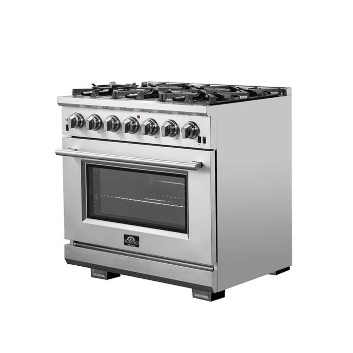 Capriasca 36" Freestanding Gas Range with White Door Gas Range