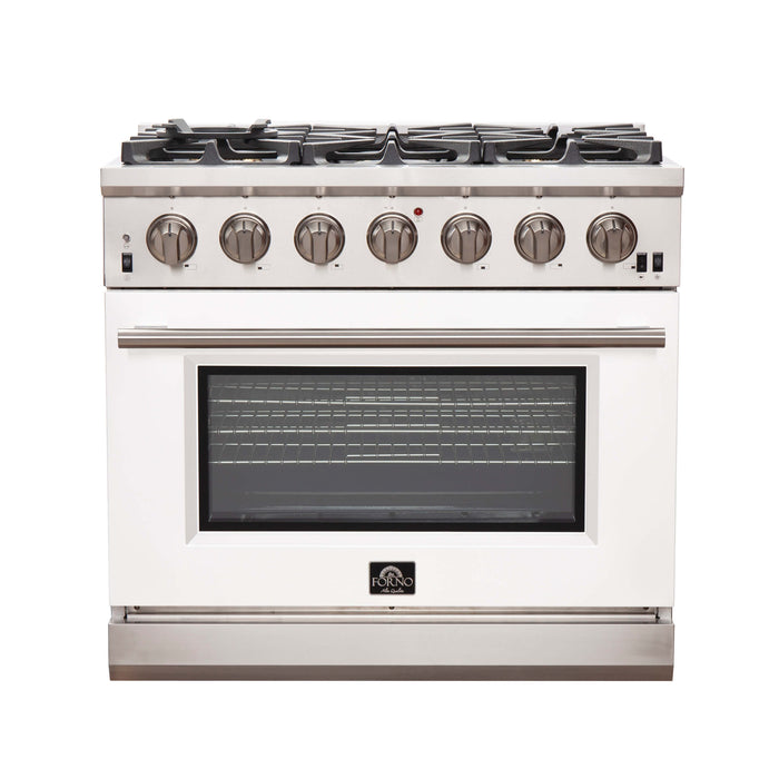 Capriasca 36" Freestanding Gas Range with White Door Gas Range