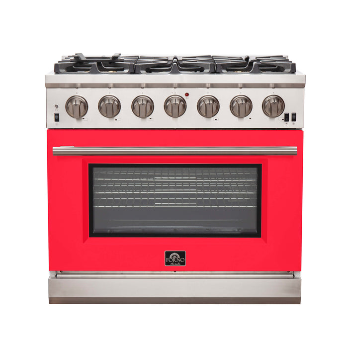 Capriasca 36" Freestanding Gas Range with White Door Gas Range