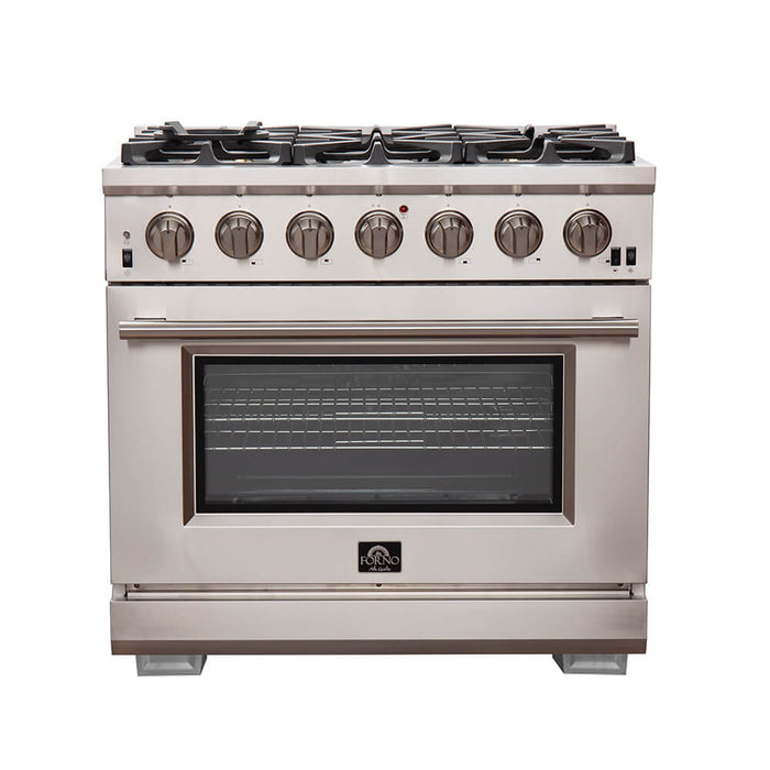 Capriasca 36" Freestanding Gas Range with White Door Gas Range