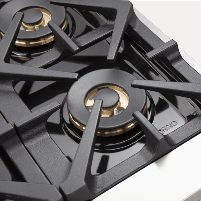 Capriasca 48" Freestanding Gas Range with White Door Gas Range