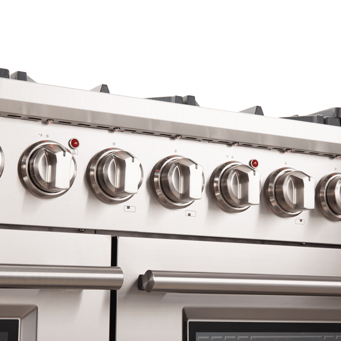 Capriasca 48" Freestanding Gas Range with White Door Gas Range