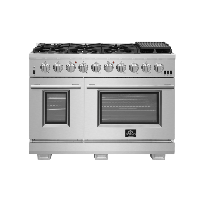 Capriasca 48" Freestanding Gas Range with White Door Gas Range