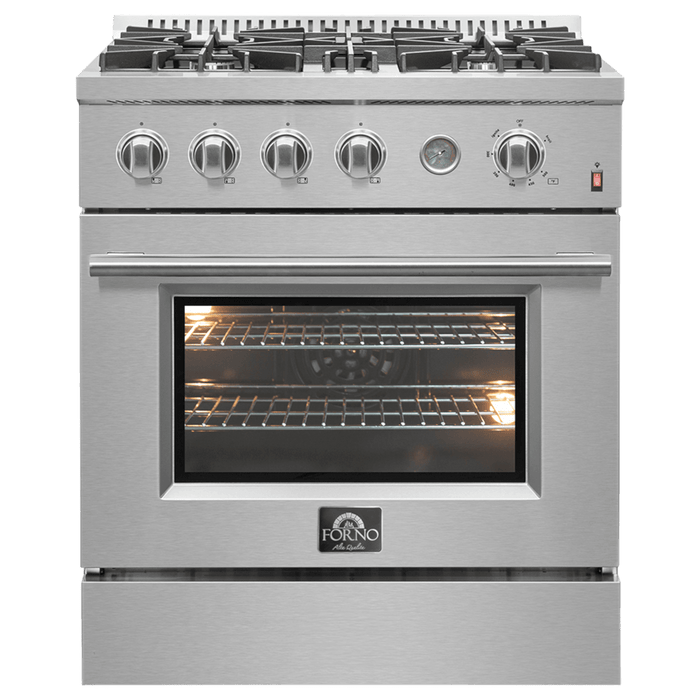 Marco 30-inch Gas Range Stainless Steel, 4 Burners 37,000 BTU, 4.32 cu.ft. Convection Oven