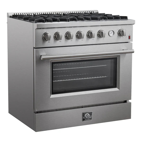 Marco 36-Inch Gas Range Stainless Steel, 6 Burners 67,000 BTU, 5.36 cu.ft. Convection Oven