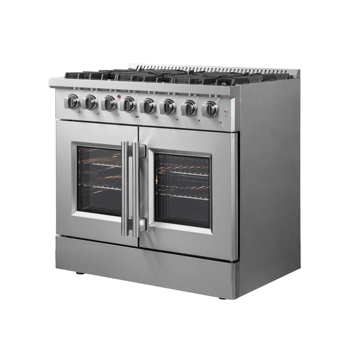 Forno Galiano 36" Freestanding French Door Dual Fuel Range