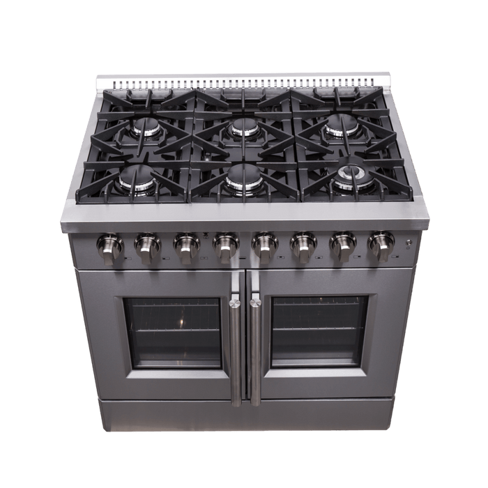 Forno Galiano 36" Freestanding French Door Dual Fuel Range