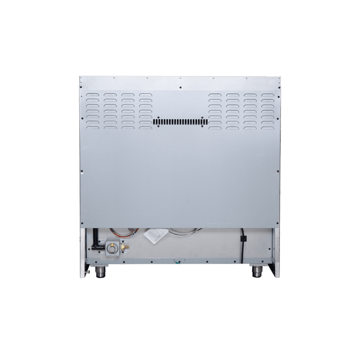 Forno Galiano 36-Inch Freestanding French Door Gas Range, 6 Burners, Convection Oven, Energy Efficient