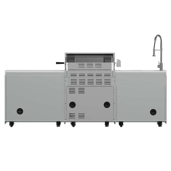 Bulnes Outdoor Kitchen 30" 60,000 BTU Stainless Steel BBQ & White Sintered Stone Countertops