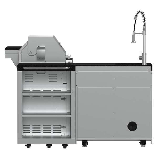 Bulnes Outdoor Kitchen 40" 84,000 BTU Stainless Steel BBQ with Black Granite Countertops