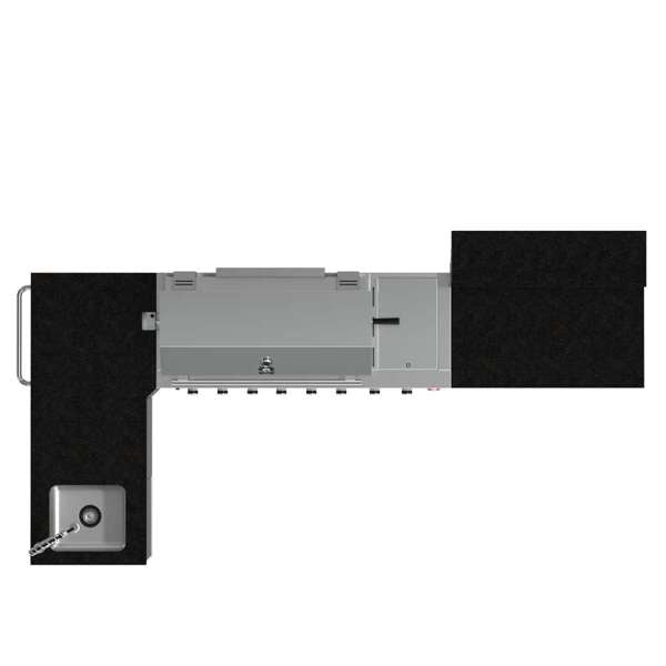 Bulnes Outdoor Kitchen 40" 84,000 BTU Stainless Steel BBQ with Black Granite Countertops