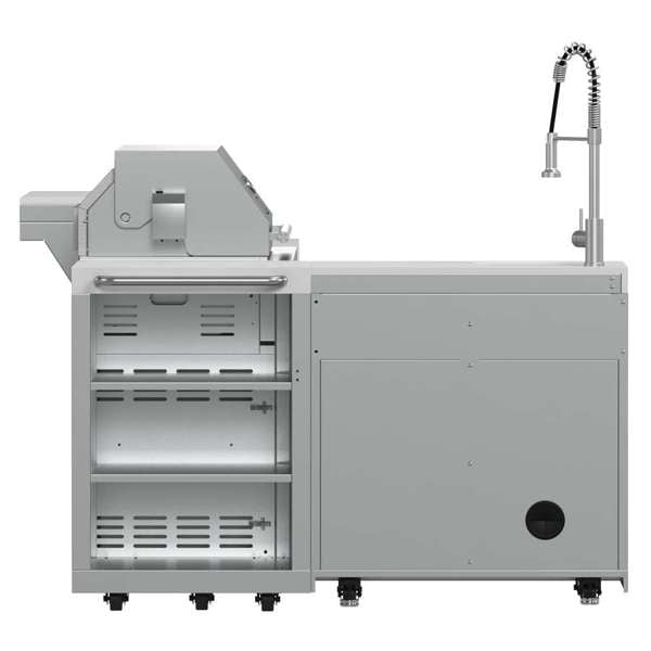Bulnes Outdoor Kitchen 40" 84,000 BTU Stainless Steel BBQ & White Sintered Stone Countertops