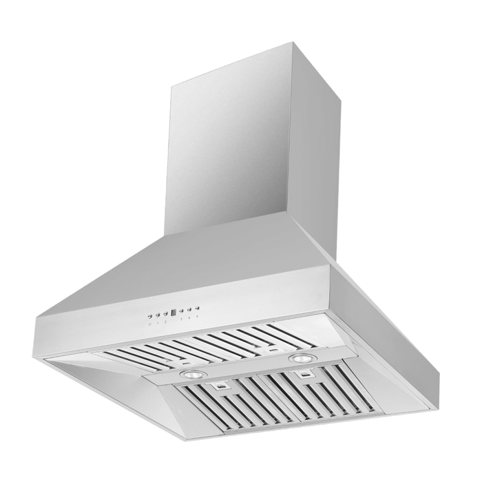 Forno Coppito 30-Inch Island Range Hood, Stainless Steel, LED Lighting, Adjustable Fan Speeds