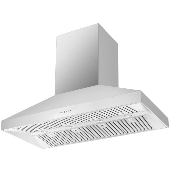 Forno Coppito 60-Inch Island Range Hood, Stainless Steel, LED Lighting, Adjustable Fan Speeds