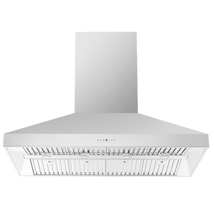 Forno Coppito 60-Inch Island Range Hood, Stainless Steel, LED Lighting, Adjustable Fan Speeds
